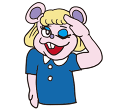 Funny Fuzzy Mouse sticker #97455