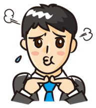 Male employees of a common type sticker #99374