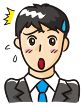 Male employees of a common type sticker #99386