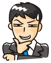 Male employees of a common type sticker #99388