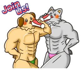The muscles of lovely animals sticker #99722