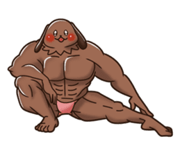 The muscles of lovely animals sticker #99729