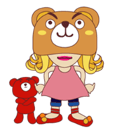 bear girl sticker #99919