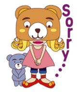 bear girl sticker #99923