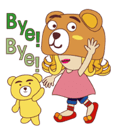 bear girl sticker #99938