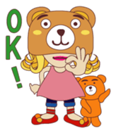 bear girl sticker #99939