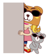 bear girl sticker #99947