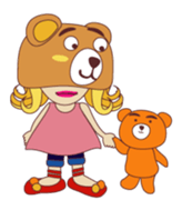 bear girl sticker #99949