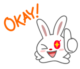 Gloves rabbit sticker #100542