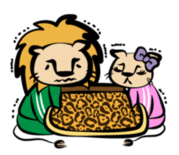 Animals share house sticker #101384