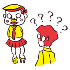 A red haired man's daily work sticker #102050