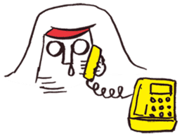 A red haired man's daily work sticker #102056