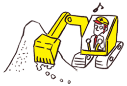 A red haired man's daily work sticker #102062