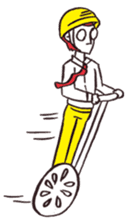 A red haired man's daily work sticker #102071