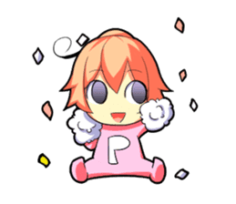 Kigurumi P-chan sticker #103076