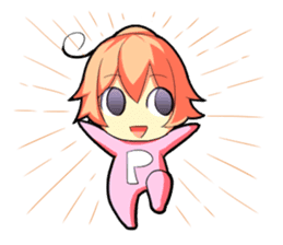 Kigurumi P-chan sticker #103077