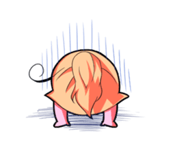 Kigurumi P-chan sticker #103079