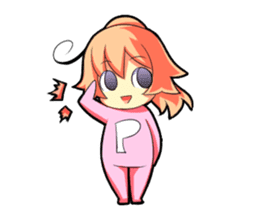 Kigurumi P-chan sticker #103084