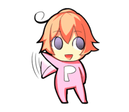 Kigurumi P-chan sticker #103089