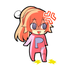 Kigurumi P-chan sticker #103093