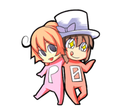 Kigurumi P-chan sticker #103095