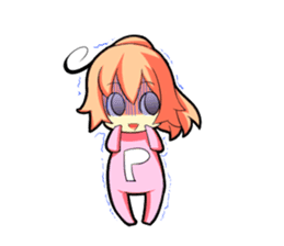 Kigurumi P-chan sticker #103098
