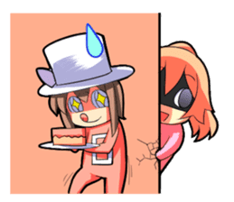 Kigurumi P-chan sticker #103100