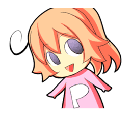 Kigurumi P-chan sticker #103104