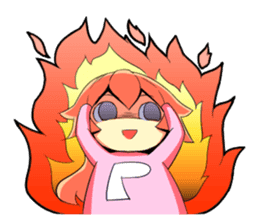Kigurumi P-chan sticker #103105