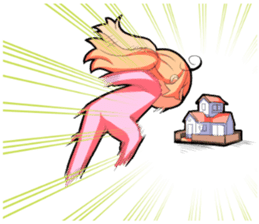 Kigurumi P-chan sticker #103113