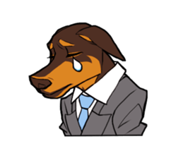 CAT & DOBERMAN sticker #103141