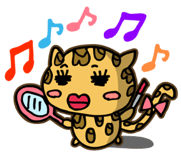 Miss. Leopard Cat sticker #104646