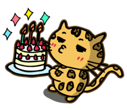 Miss. Leopard Cat sticker #104647