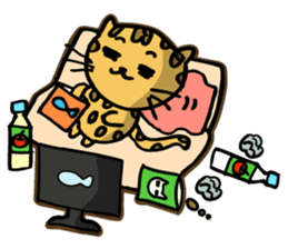 Miss. Leopard Cat sticker #104658