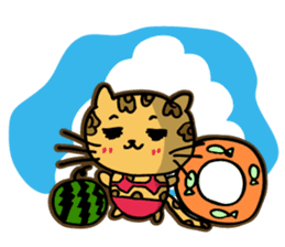 Miss. Leopard Cat sticker #104666