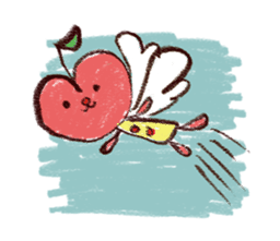 Apple rabbit sticker #105614