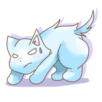 Light of the wolf dog sticker #108744