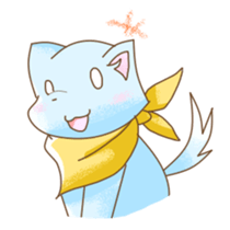 Light of the wolf dog sticker #108754