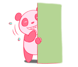 pink panda sticker #113084