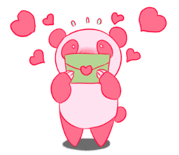 pink panda sticker #113089