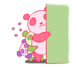 pink panda sticker #113096