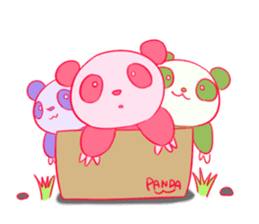 pink panda sticker #113104