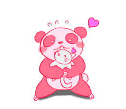 pink panda sticker #113105