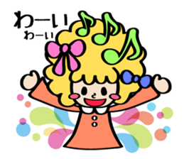 Afro ribbon and Pals sticker #114037