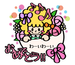 Afro ribbon and Pals sticker #114038