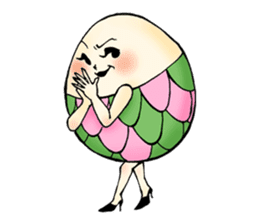 Ephemeral dancer Tamago-san sticker #114224
