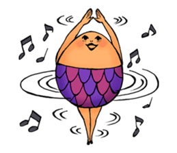 Ephemeral dancer Tamago-san sticker #114229