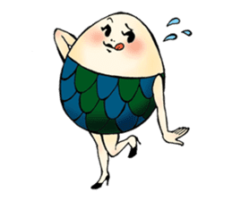 Ephemeral dancer Tamago-san sticker #114247