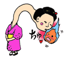 A small Japanese monsters story sticker #115231