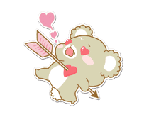 Pastel Kuma-kyun sticker #115653